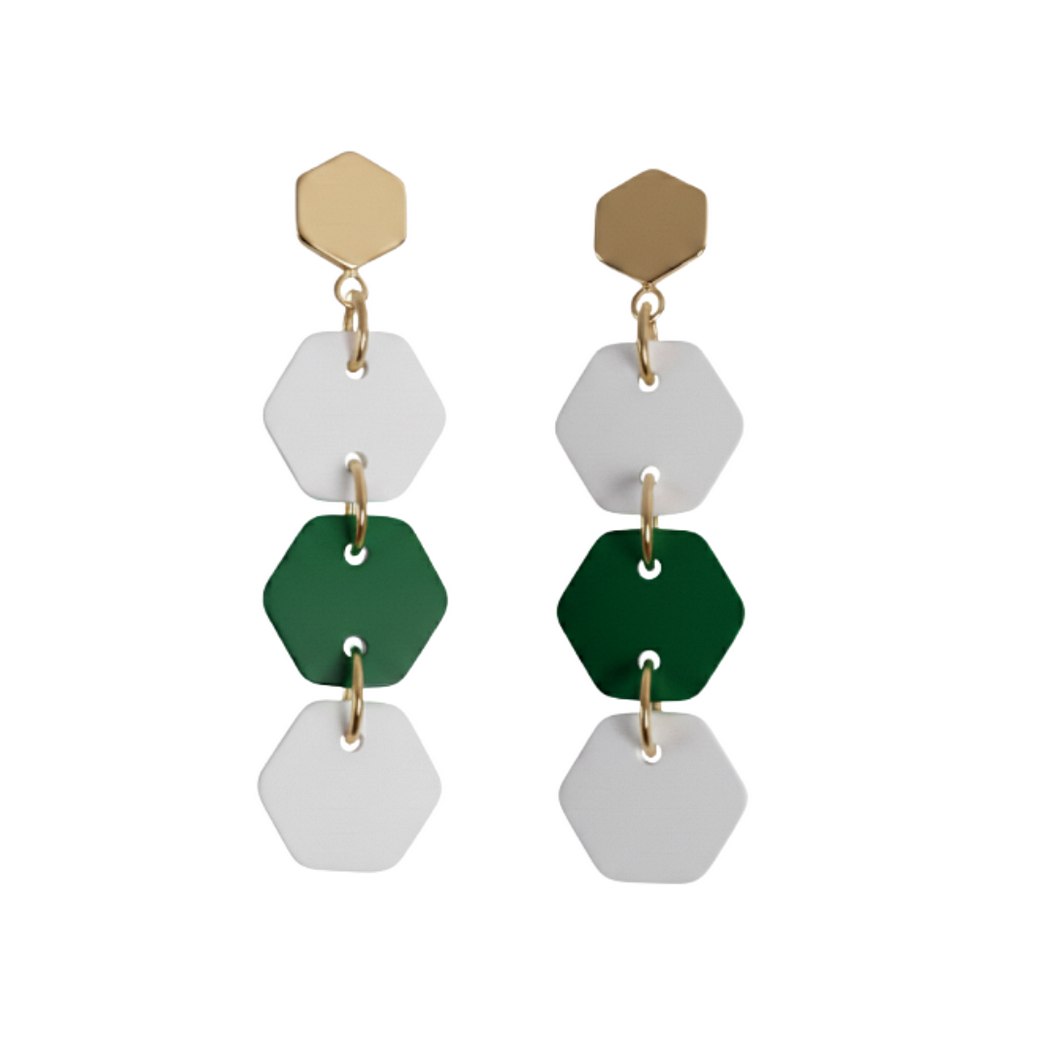 Forest Green and White