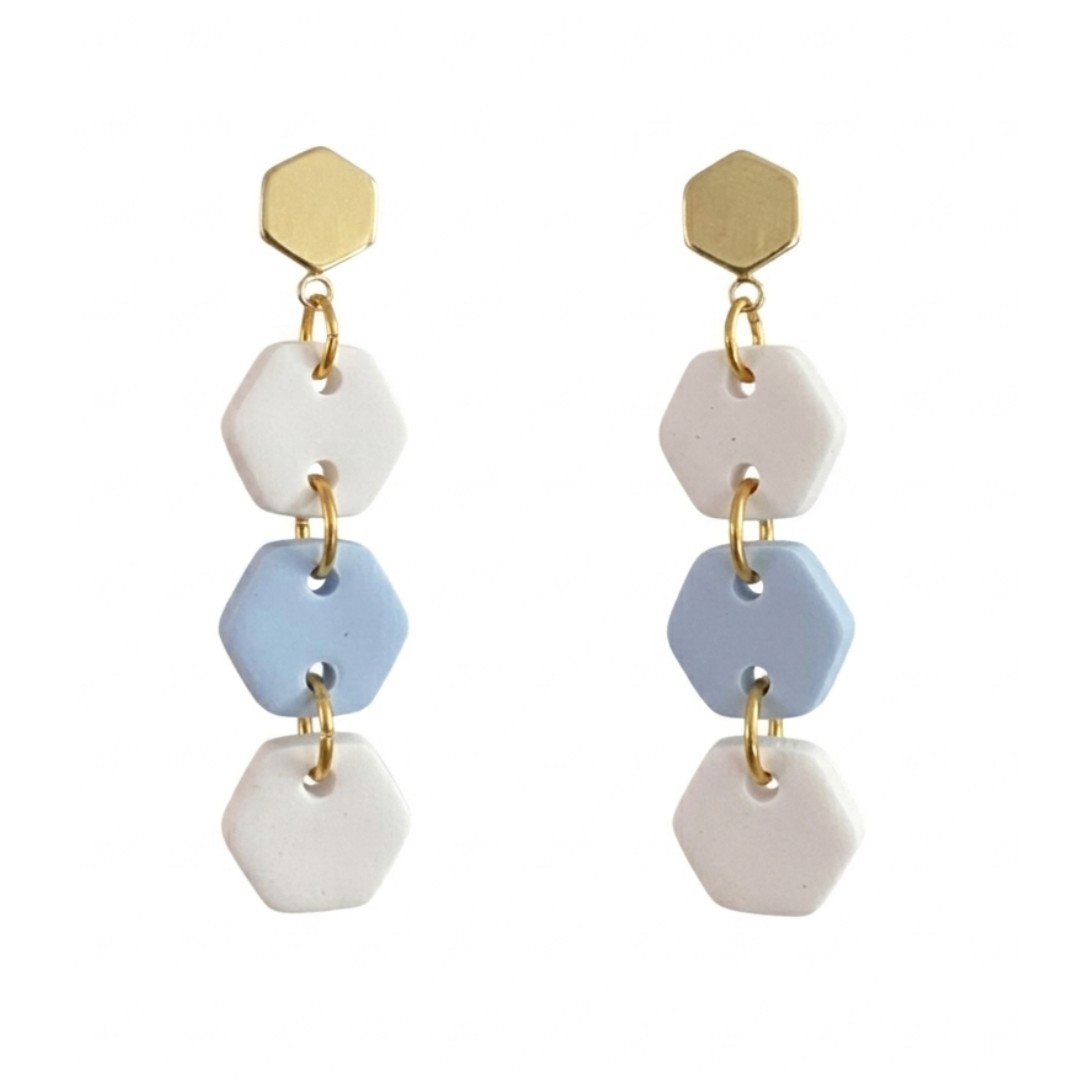 Pale Blue and White