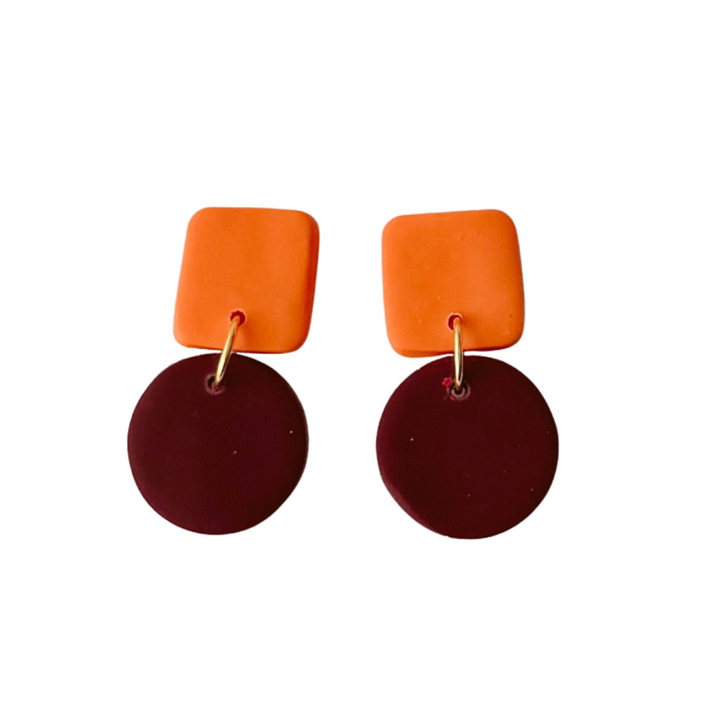 Maroon and Orange