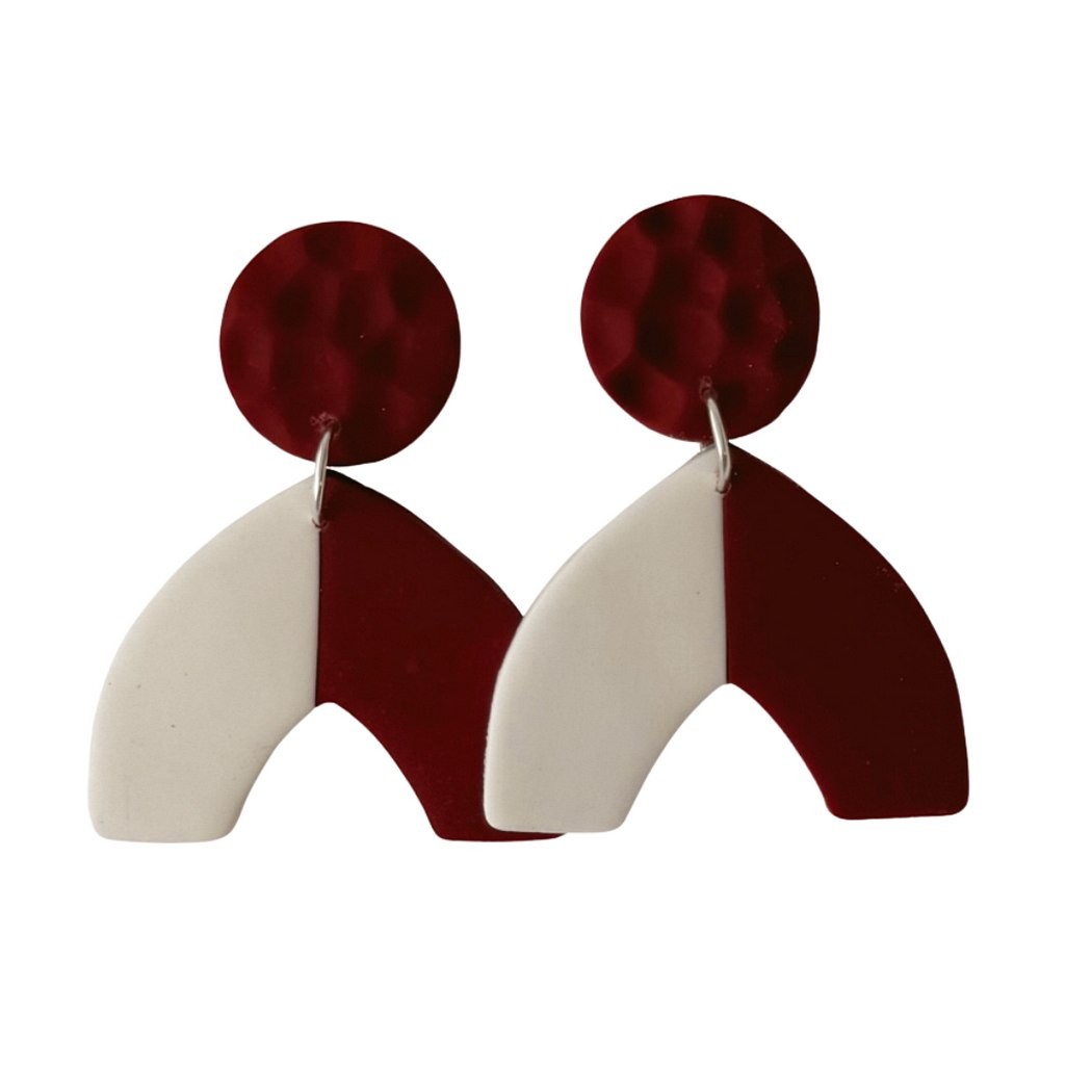White and Maroon