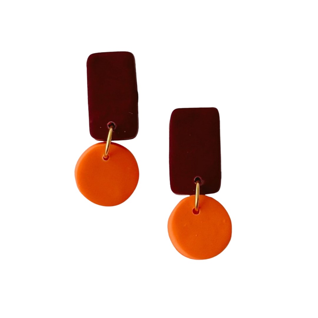 Maroon and Orange