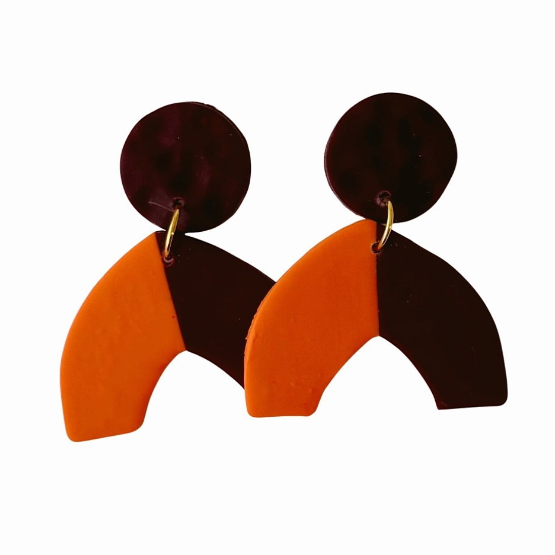 Maroon and Orange