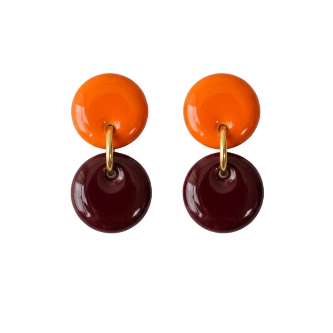 Maroon and Orange