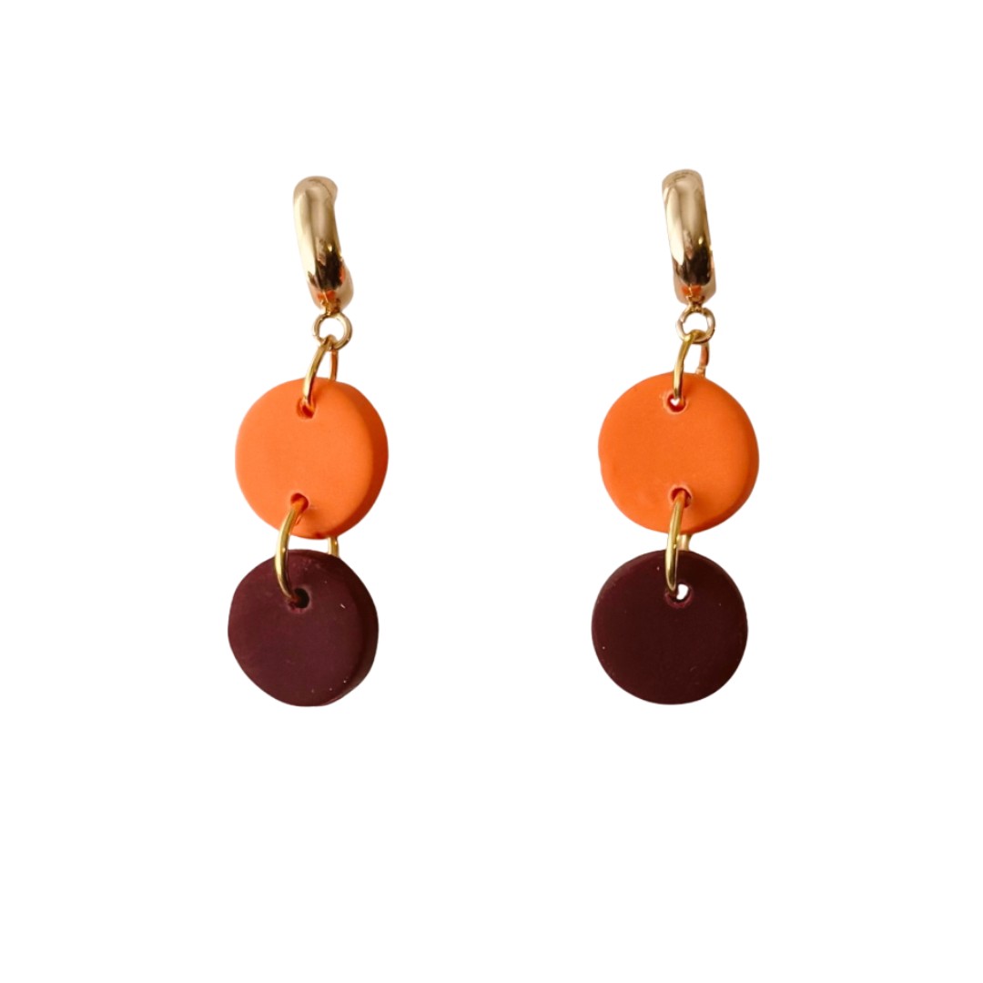 Maroon and Orange