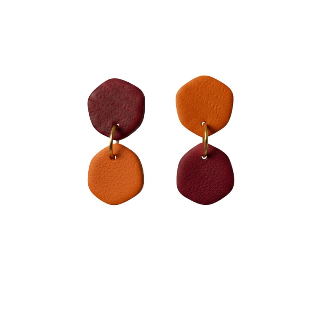 Maroon and Orange