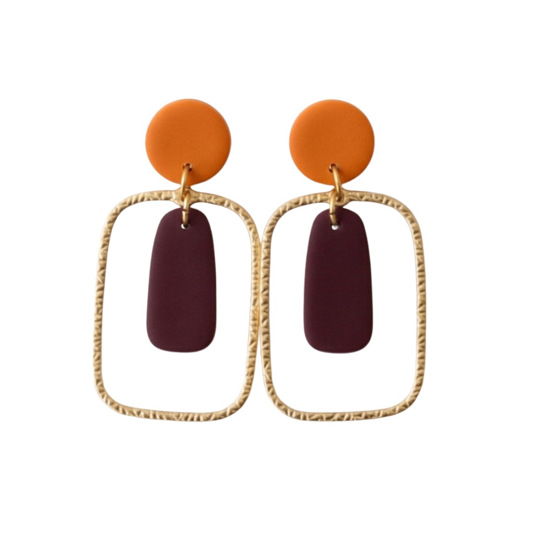 Maroon and Orange