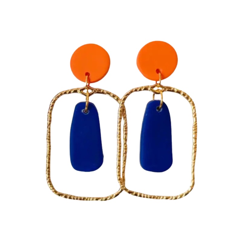Ultramarine Blue and Orange
