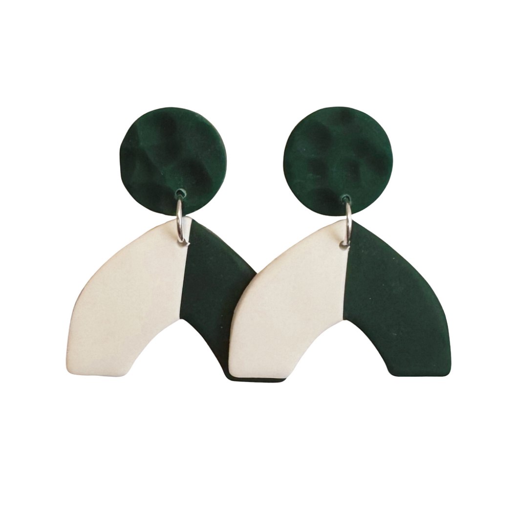 Forest Green and White