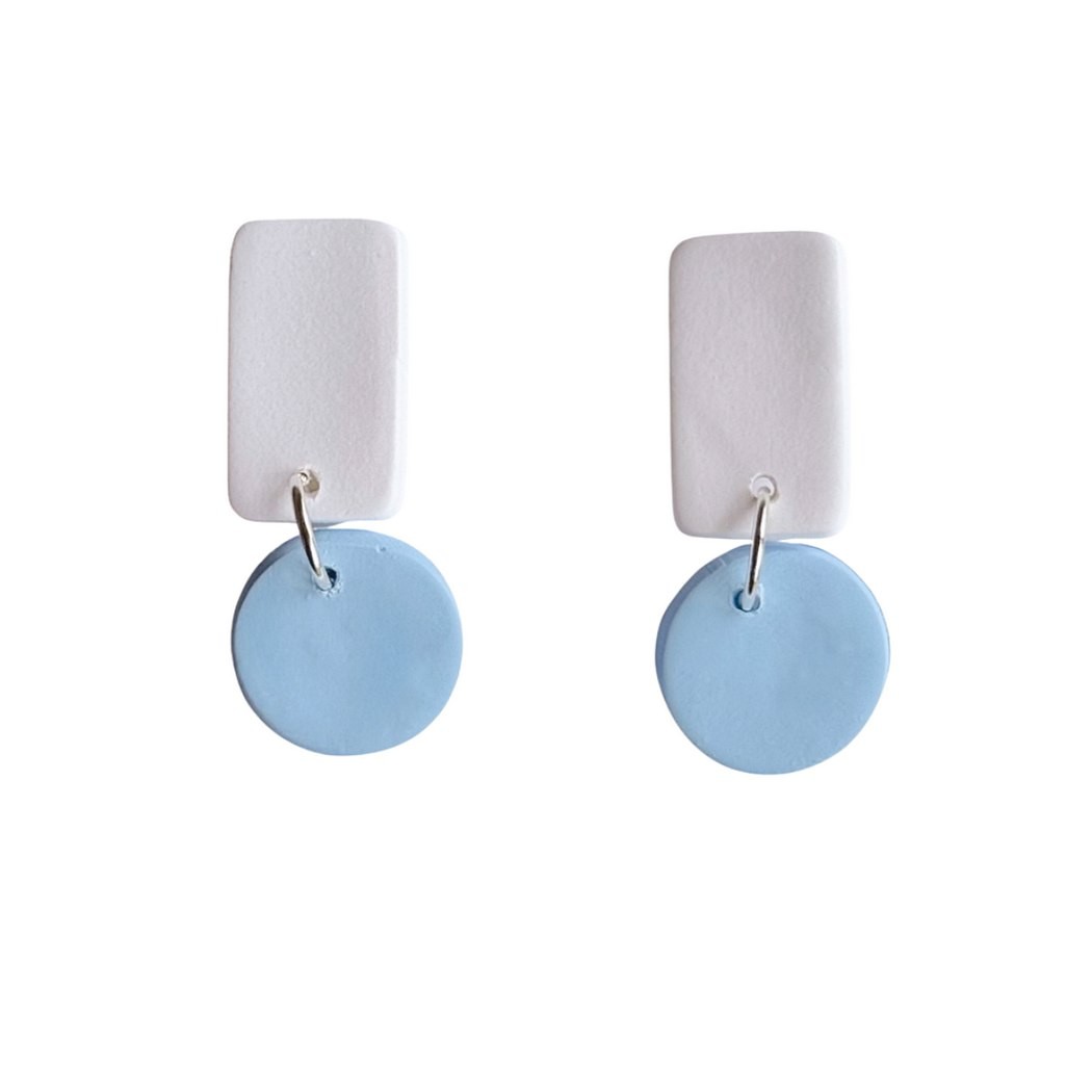 Pale Blue and White