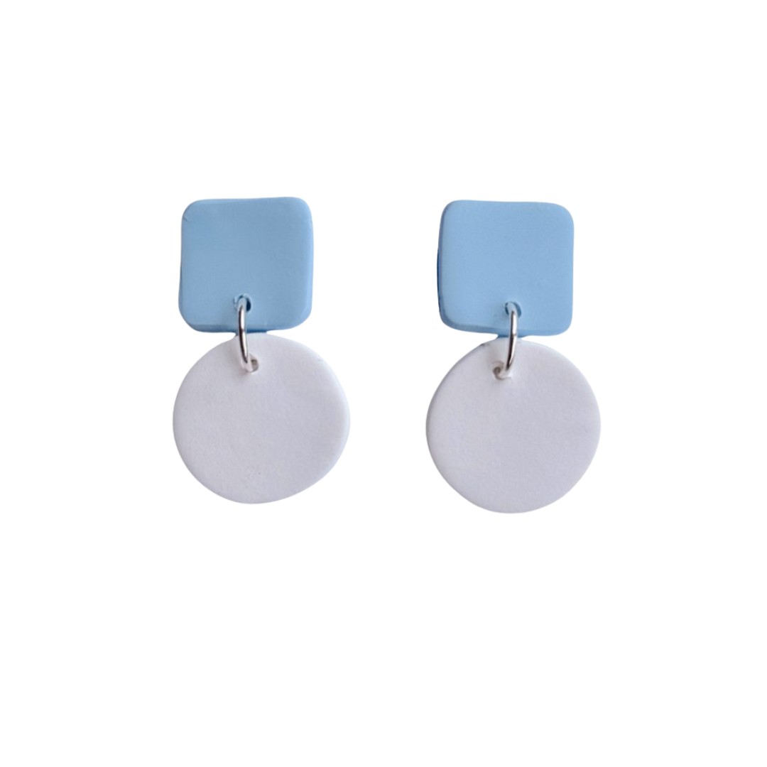 Pale Blue and White