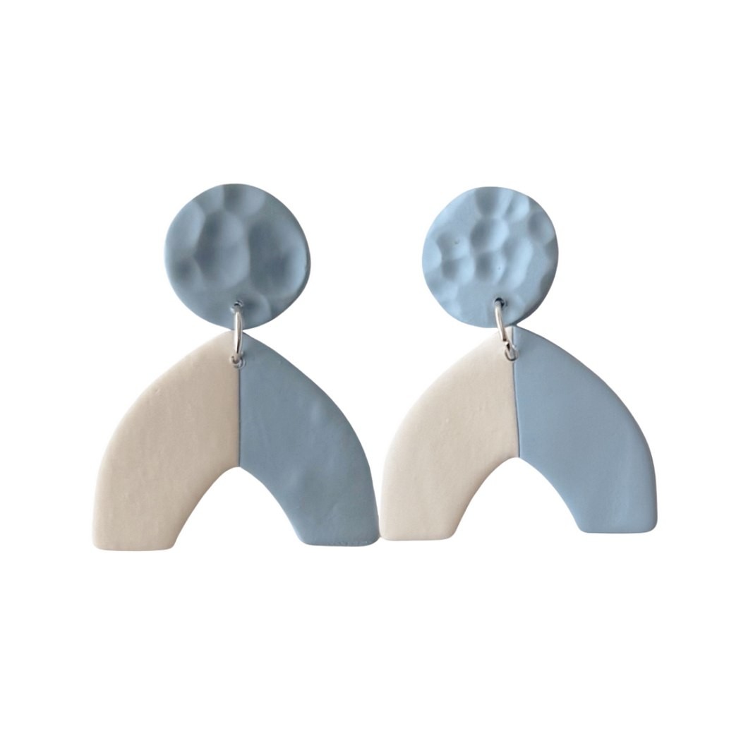 Pale Blue and White