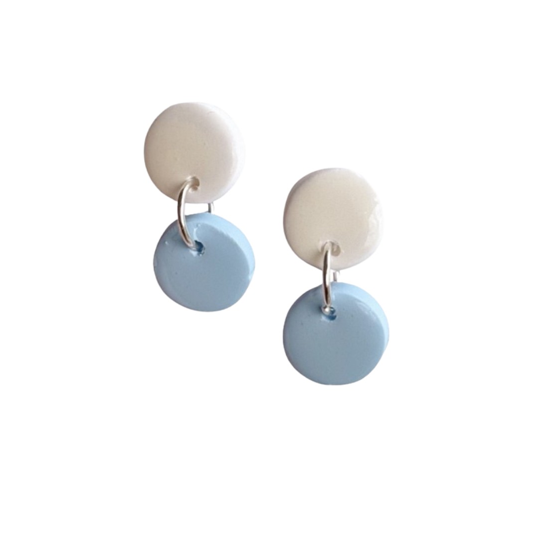 Pale Blue and White