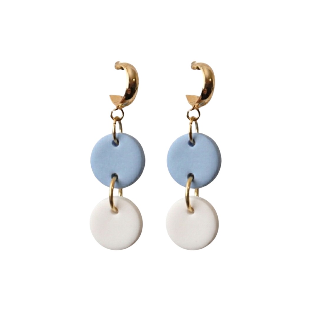 Pale Blue and White