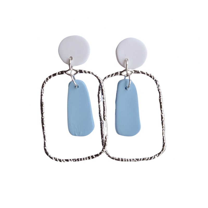 Pale Blue and White