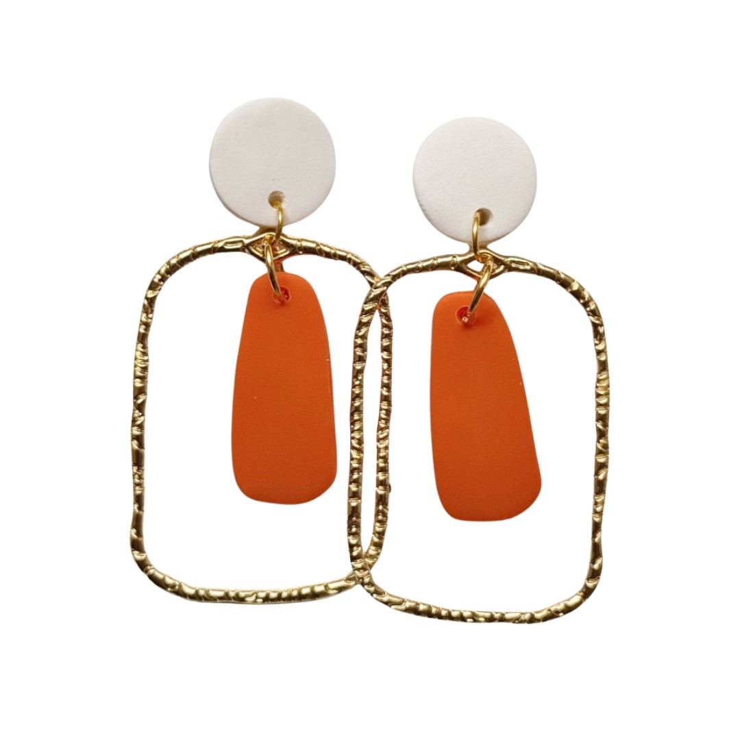 Burnt Orange and White