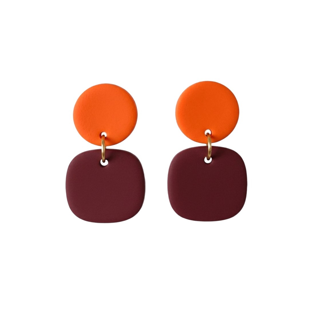 Maroon and Orange