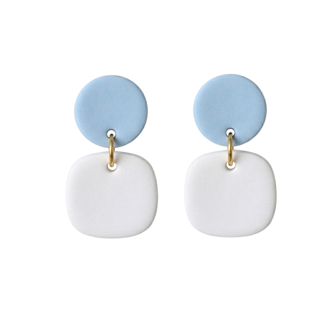 Pale Blue and White