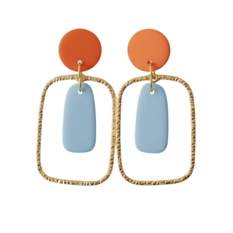 Pale Blue and Orange