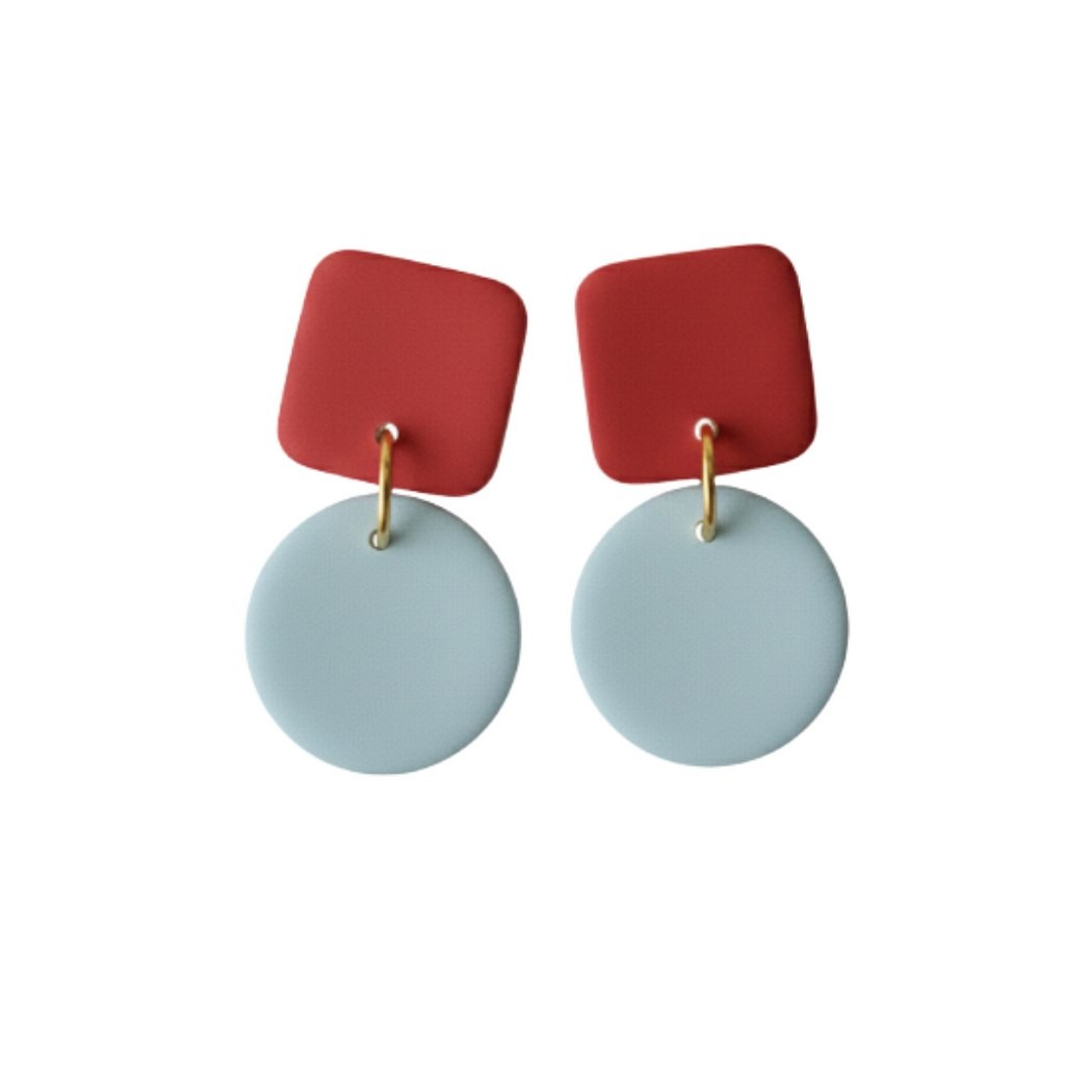 Pale Blue and Red