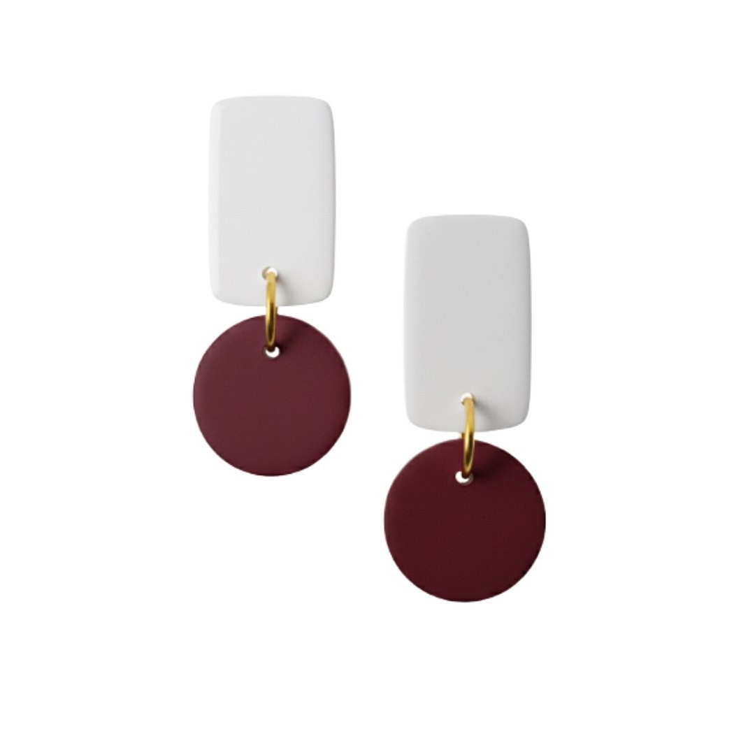 White and Maroon