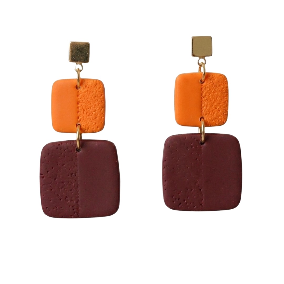 Maroon and Orange