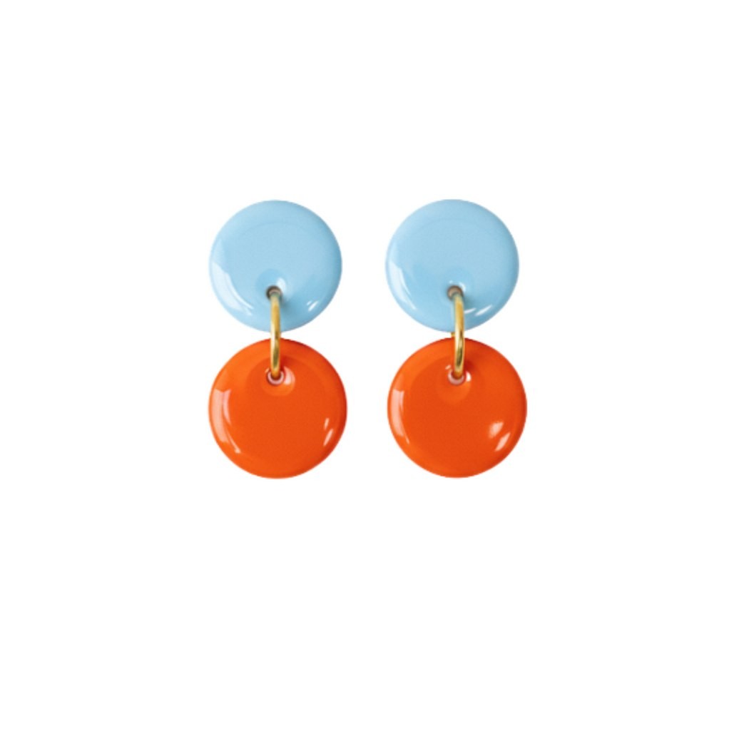 Pale Blue and Orange