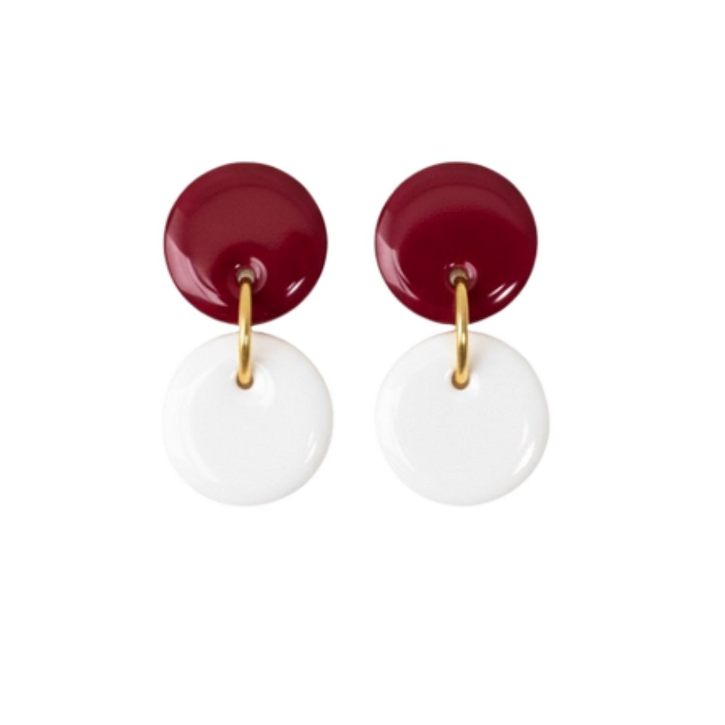 White and Maroon