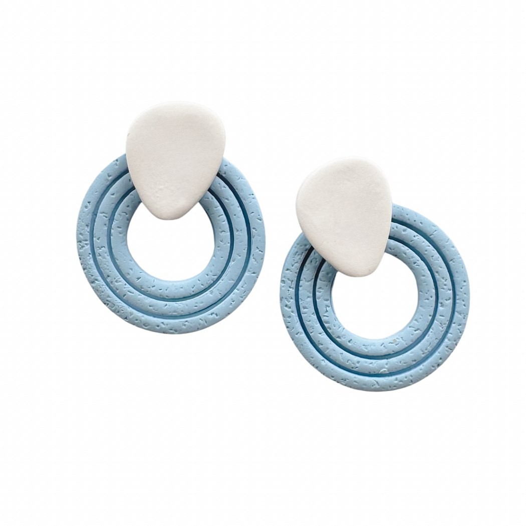 Pale Blue and White