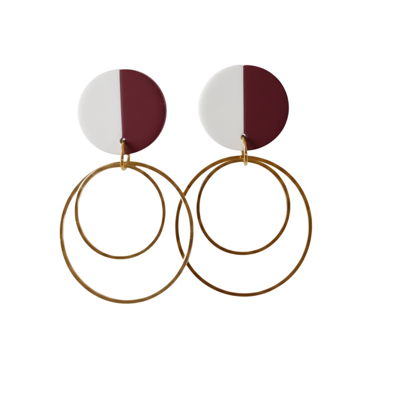 White and Maroon