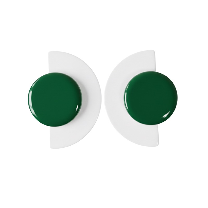 Forest Green and White