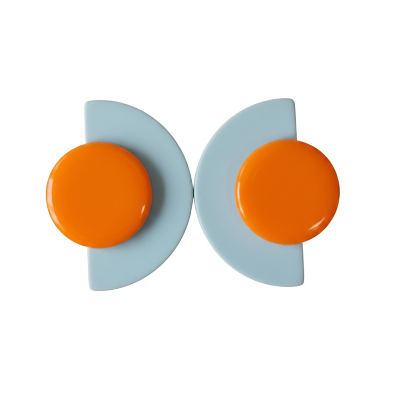Pale Blue and Orange