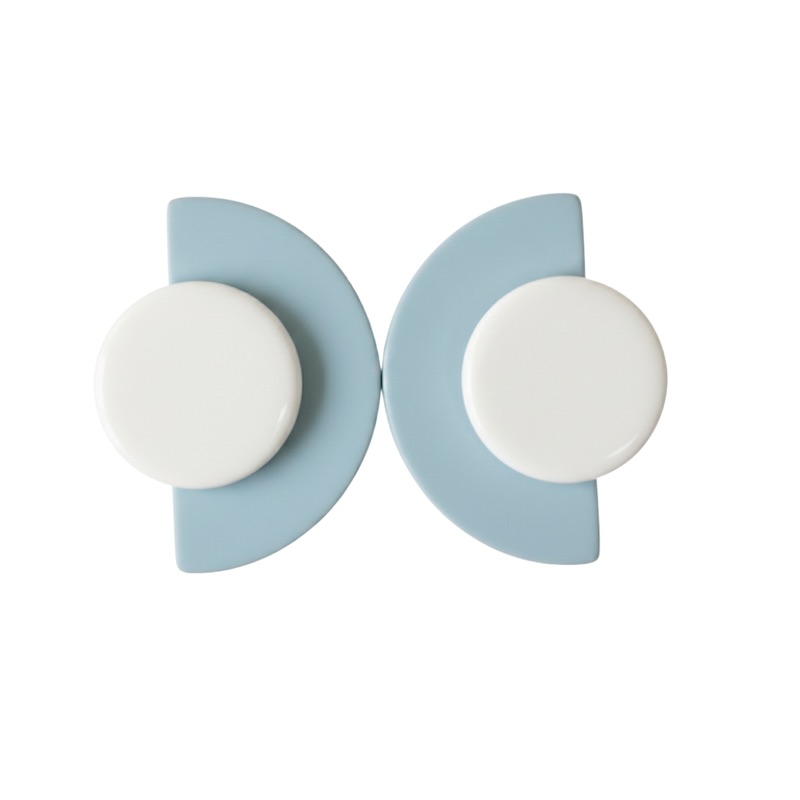 Pale Blue and White