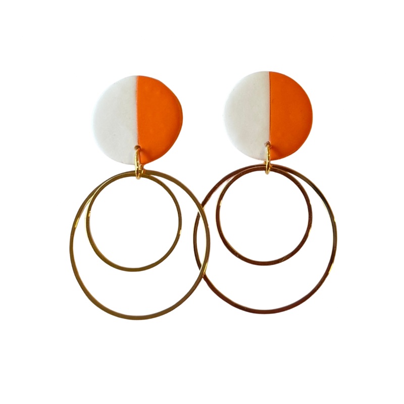 Orange and White