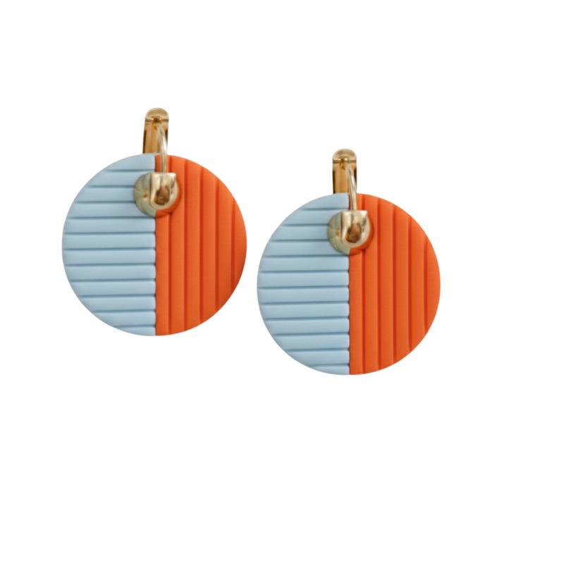 Pale Blue and Orange