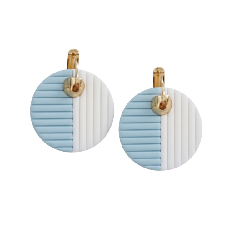 Pale Blue and White