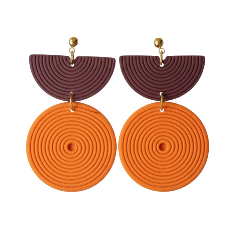 Maroon and Orange