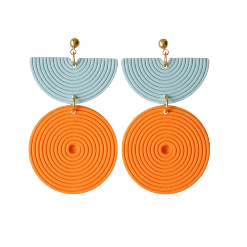 Pale Blue and Orange