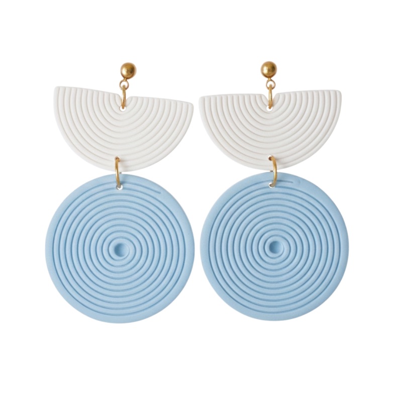 Pale Blue and White