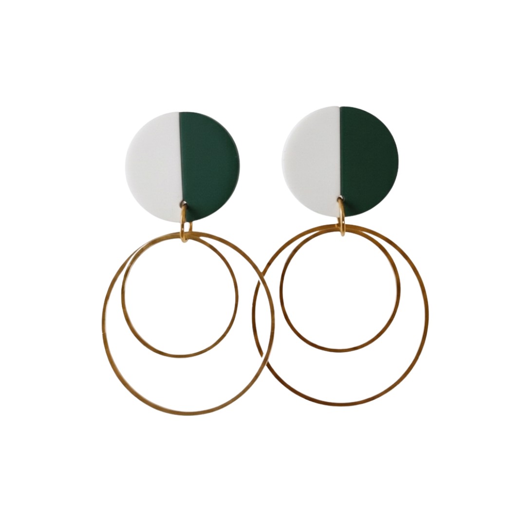 Forest Green and White