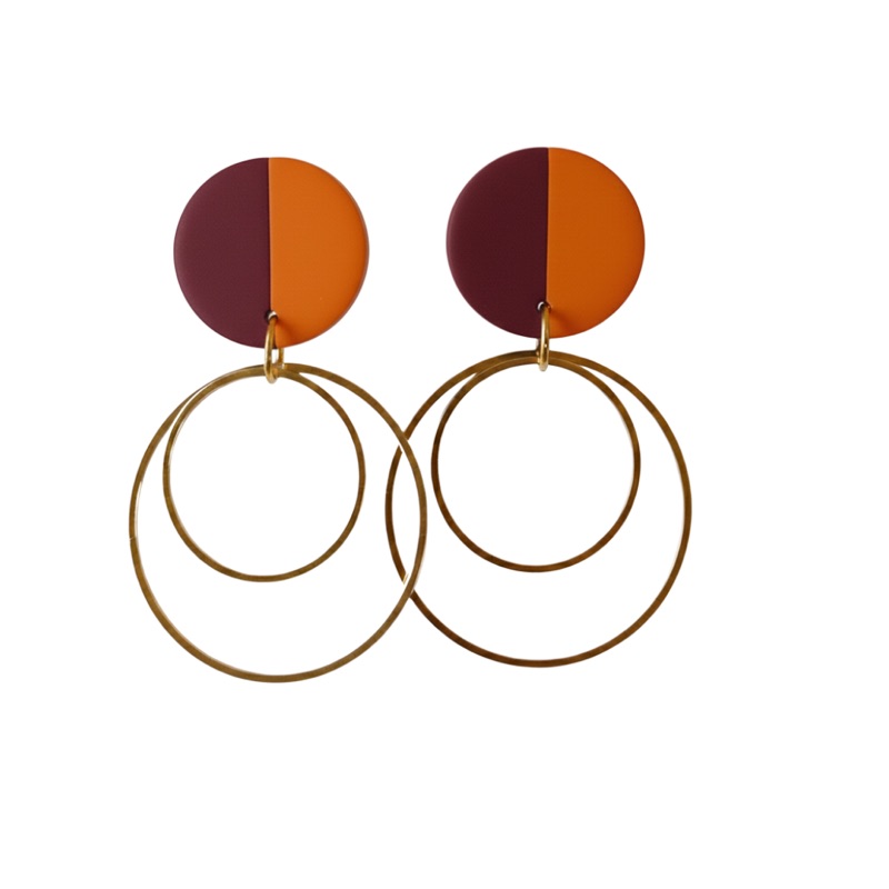 Maroon and Orange