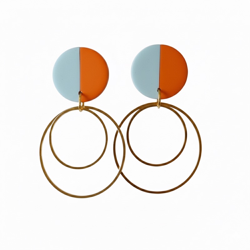Pale Blue and Orange