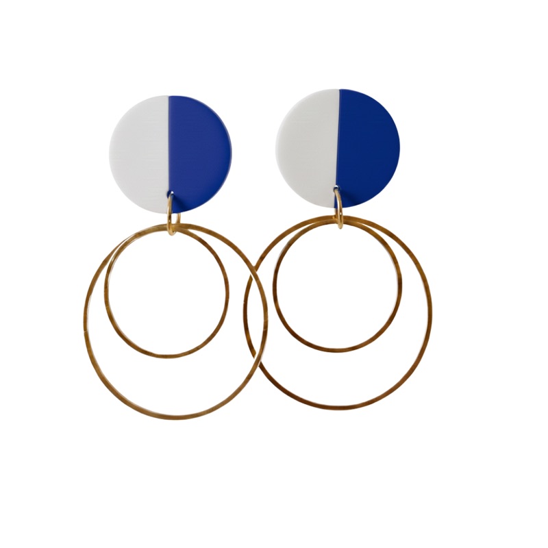 Royal Blue and White