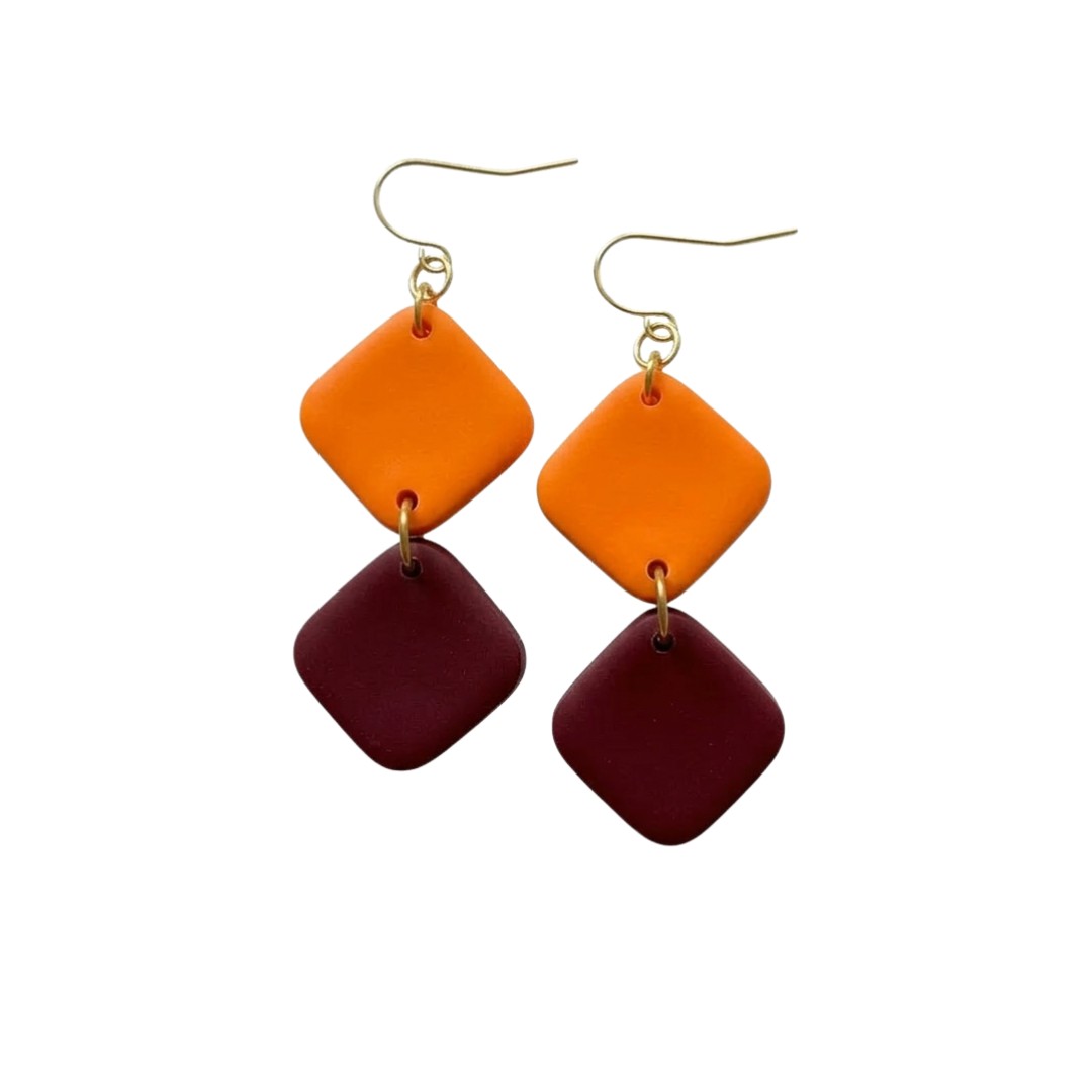 Maroon and Orange