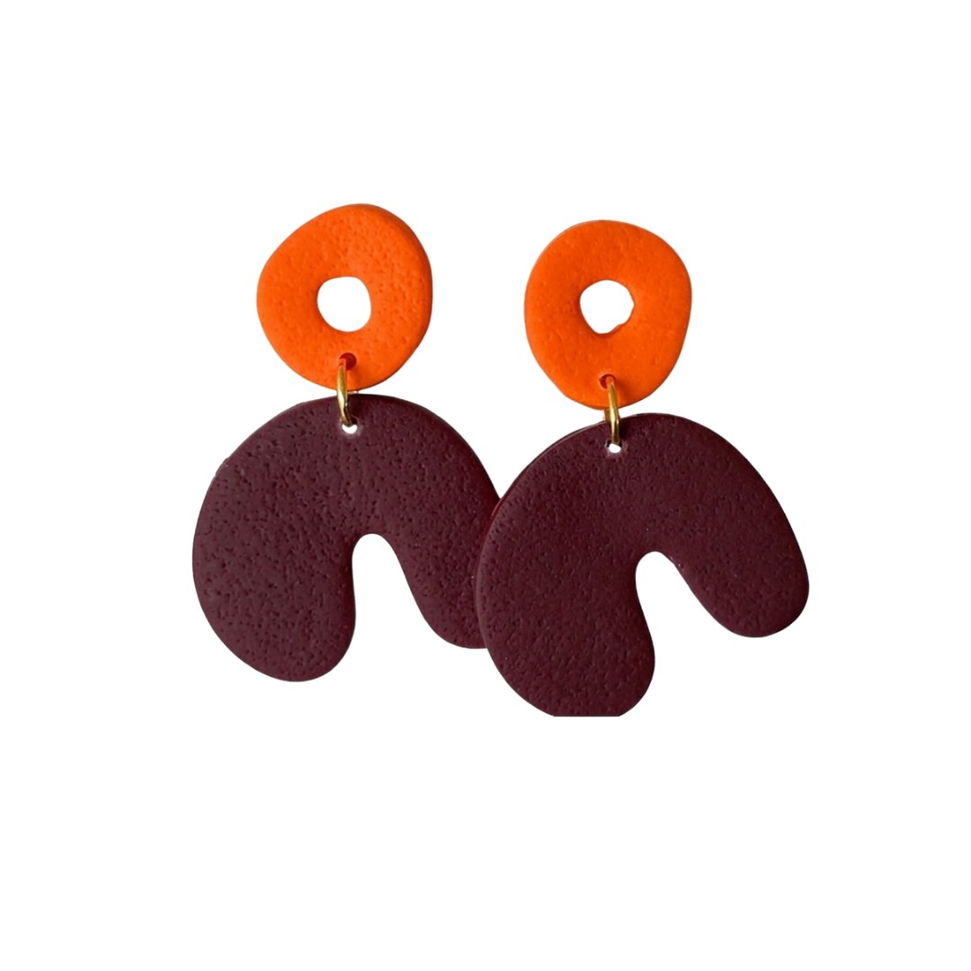 Maroon and Orange