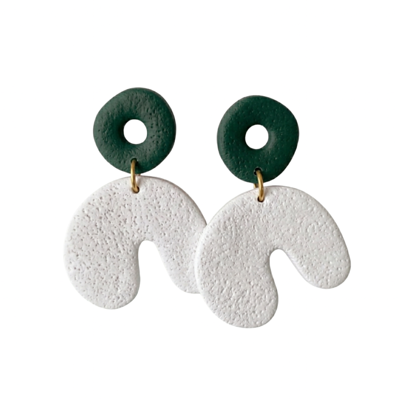 Forest Green and White