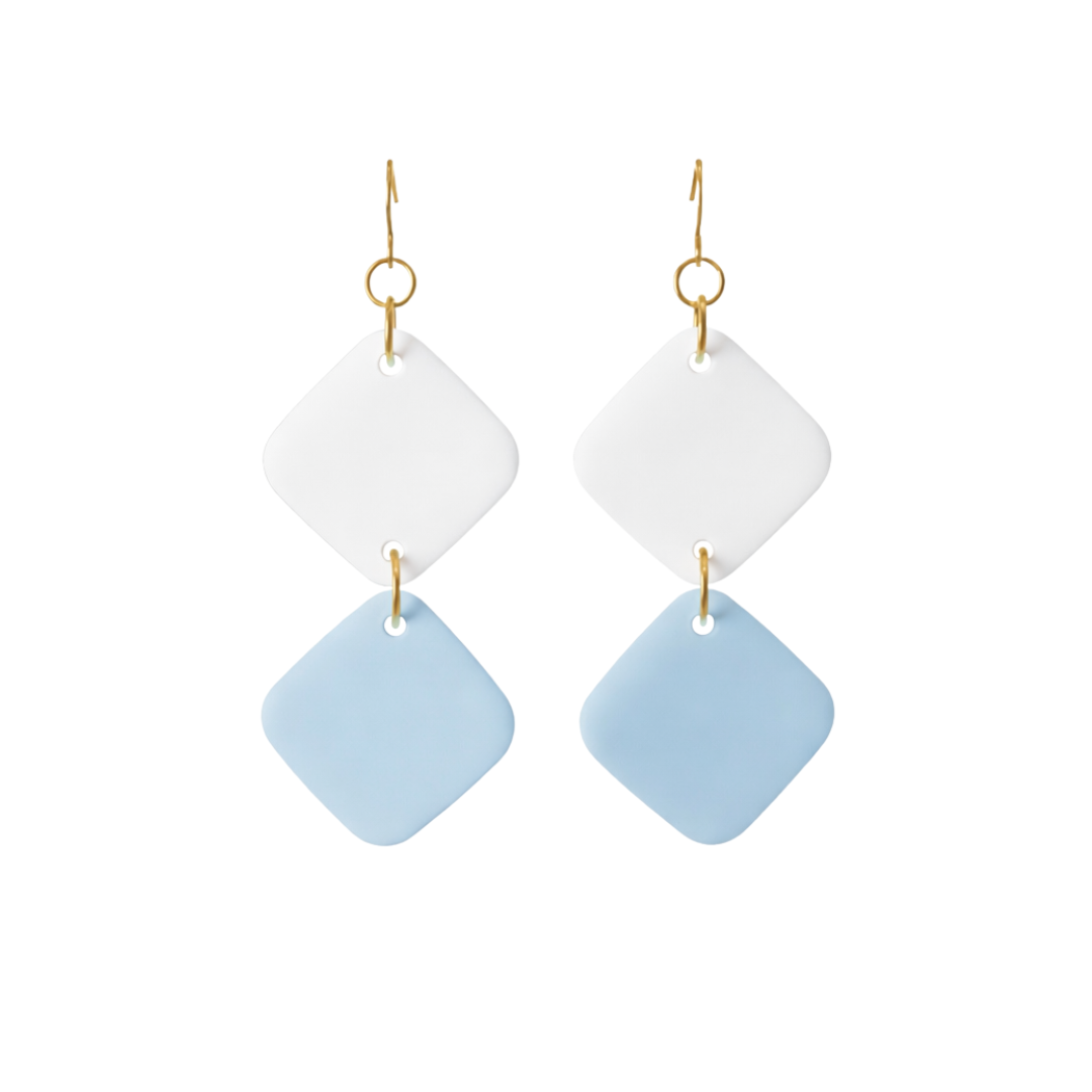 Pale Blue and White