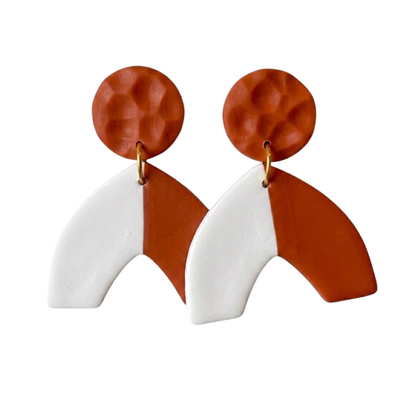 Burnt Orange and White