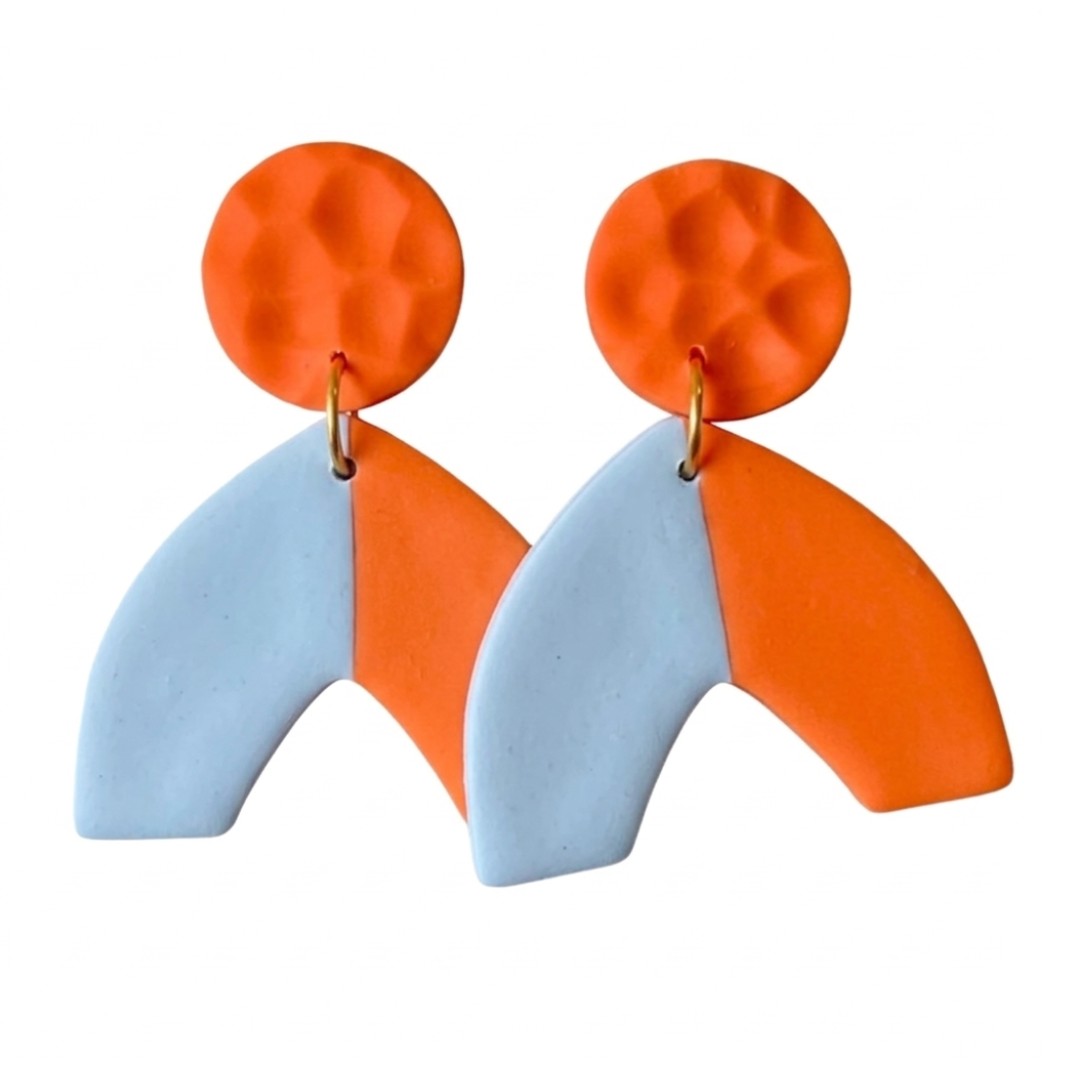 Pale Blue and Orange