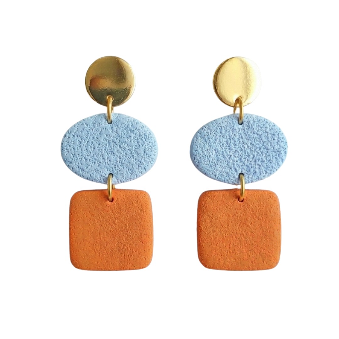 Pale Blue and Orange