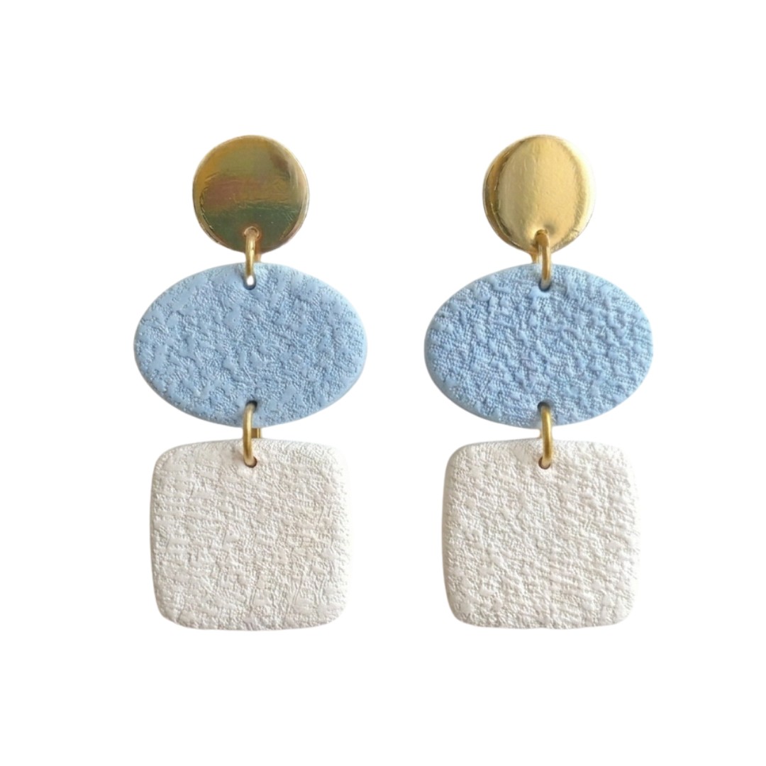 Pale Blue and White